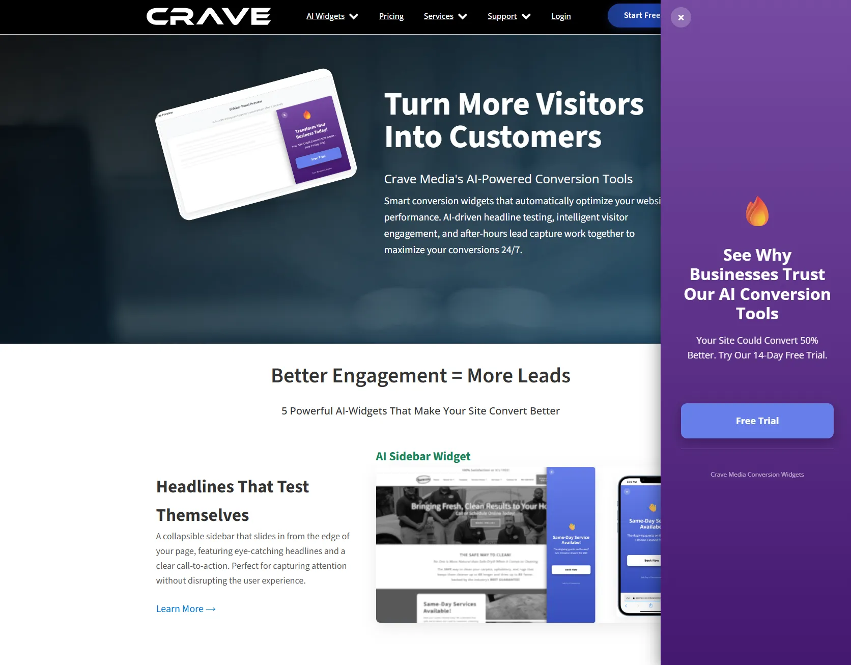 Crave Media website - our digital marketing agency